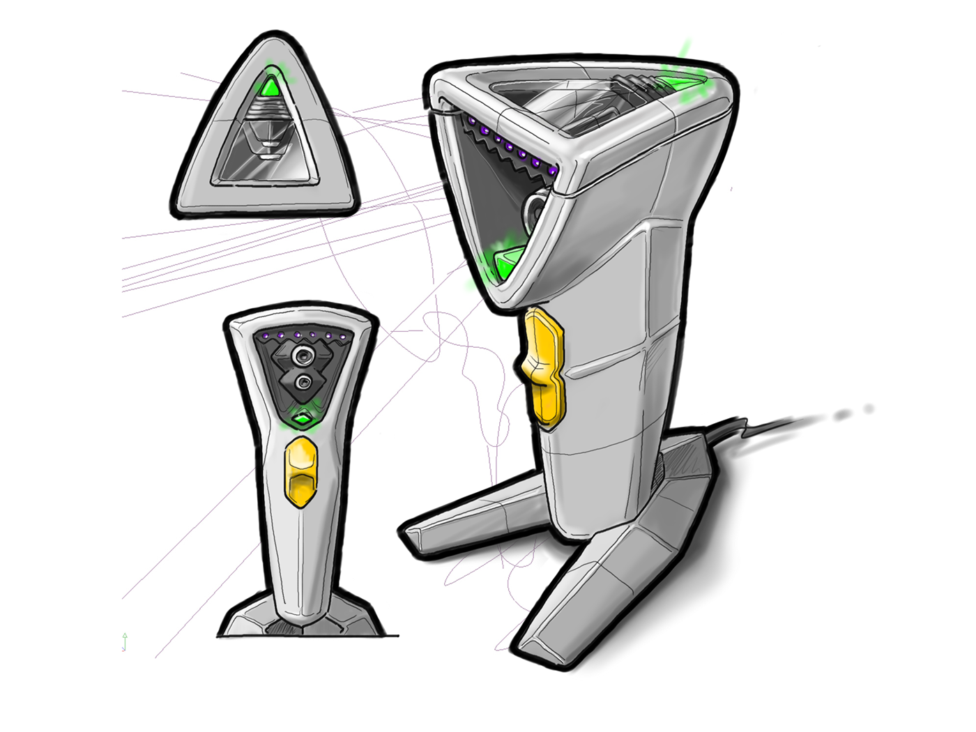 Motorola，brand，Scanner，Scanning gun，Hand drawn，